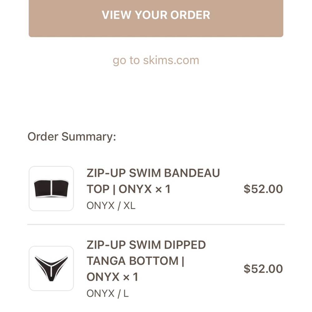 SKIMS Swim Tanga Bottoms, NWT